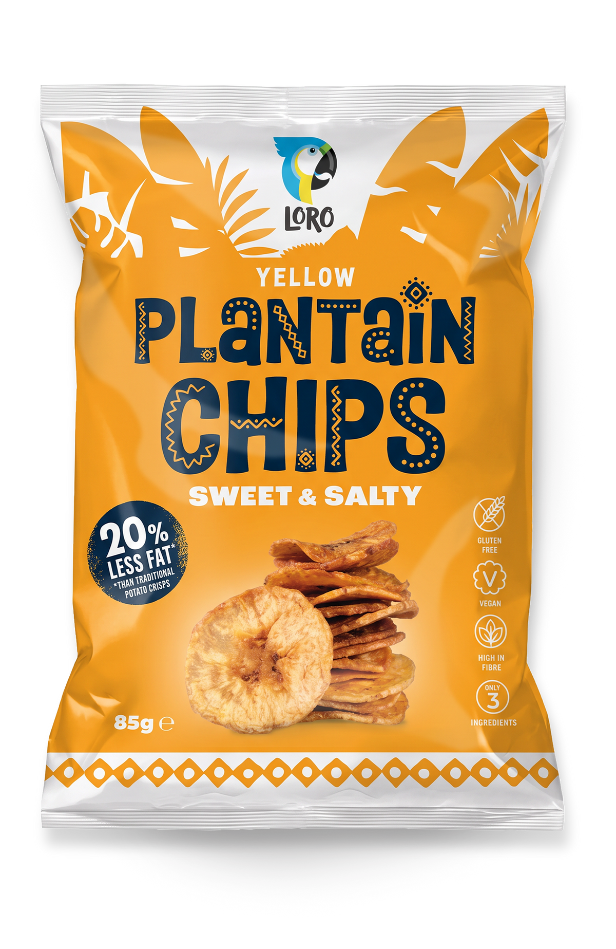 Loro Yellow Plantain Chips Sweet & Salty 85g bag