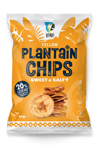 Loro Yellow Plantain Chips Sweet & Salty 85g bag