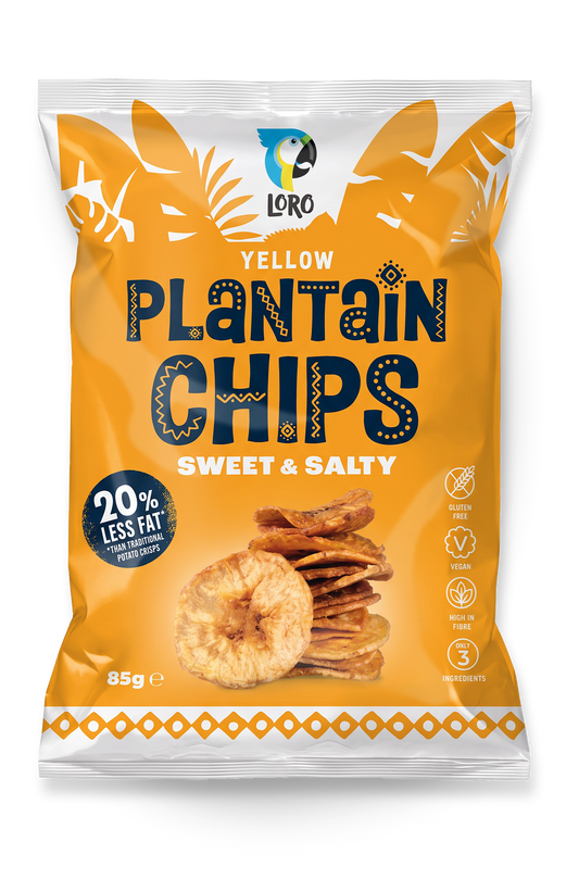 Loro Yellow Plantain Chips Sweet & Salty 85g bag